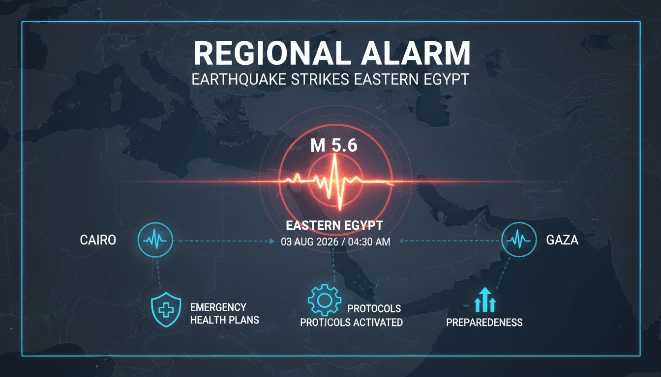 Emergency response teams mobilized after the earthquake in Egypt.