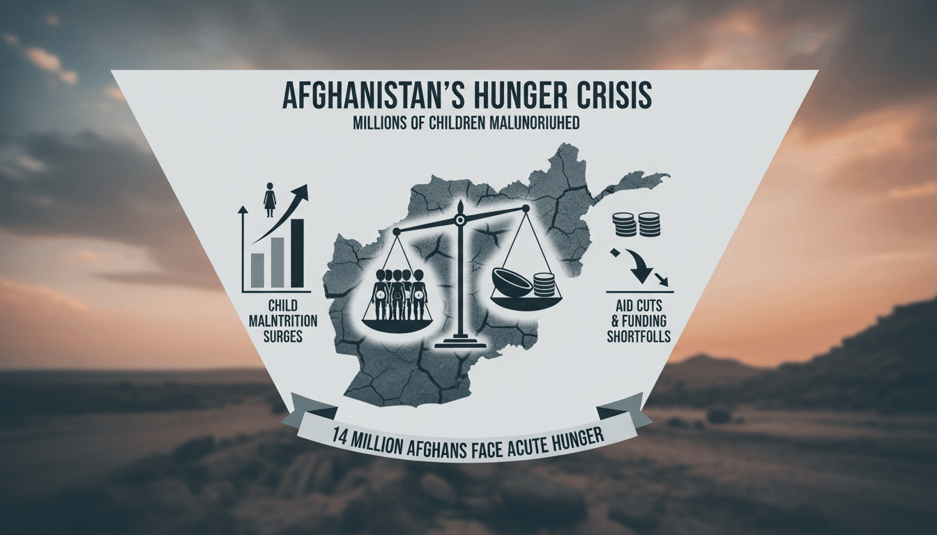 Children in Afghanistan suffering from malnutrition and hunger.