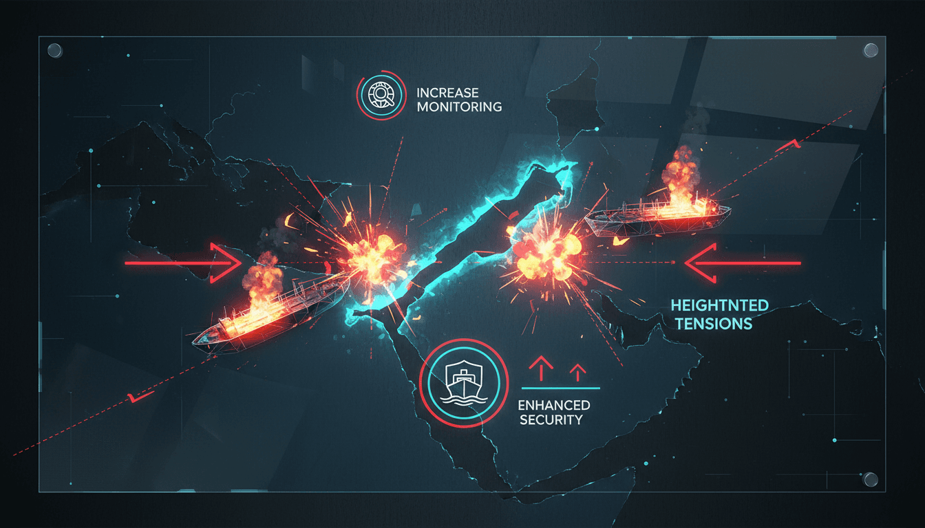 Oil tankers navigating the Strait of Hormuz amidst rising tensions.