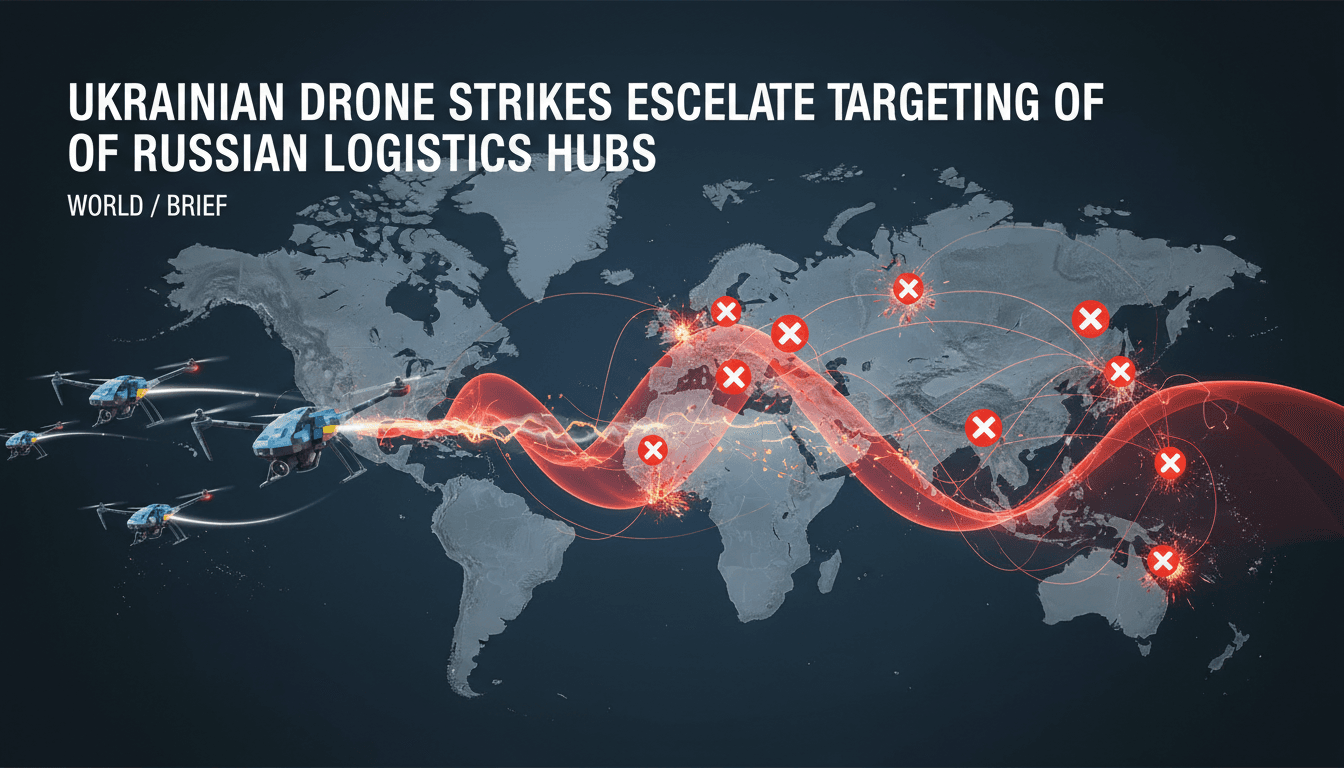 Ukrainian drone strikes impacting Russian logistics facilities
