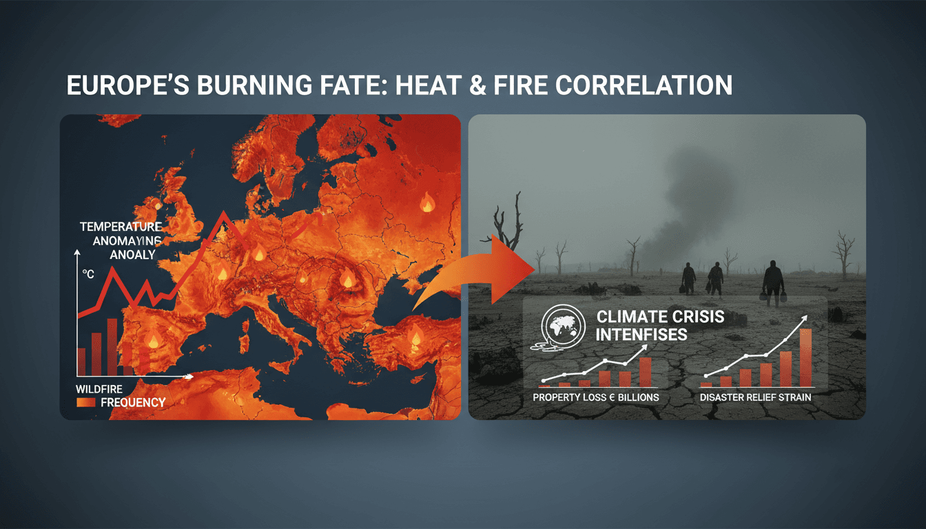 Firefighters battling wildfires in Europe amidst drought conditions.