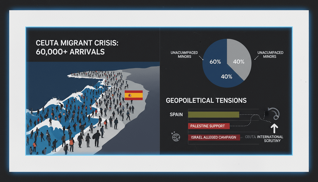 Migrants arriving in Ceuta amidst geopolitical tensions