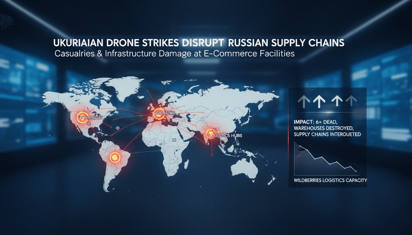 Ukrainian drone strikes targeting Russian logistics hubs