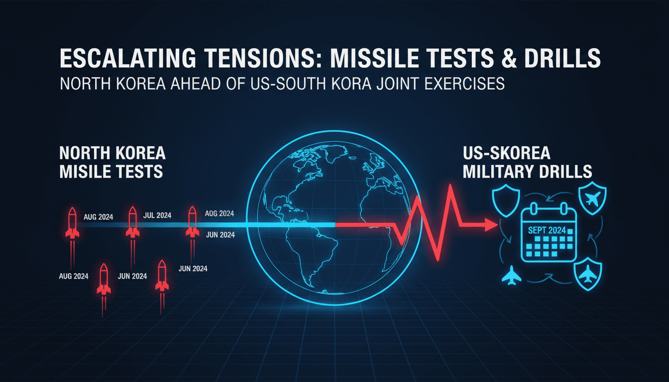 North Korean missile launch in response to military drills