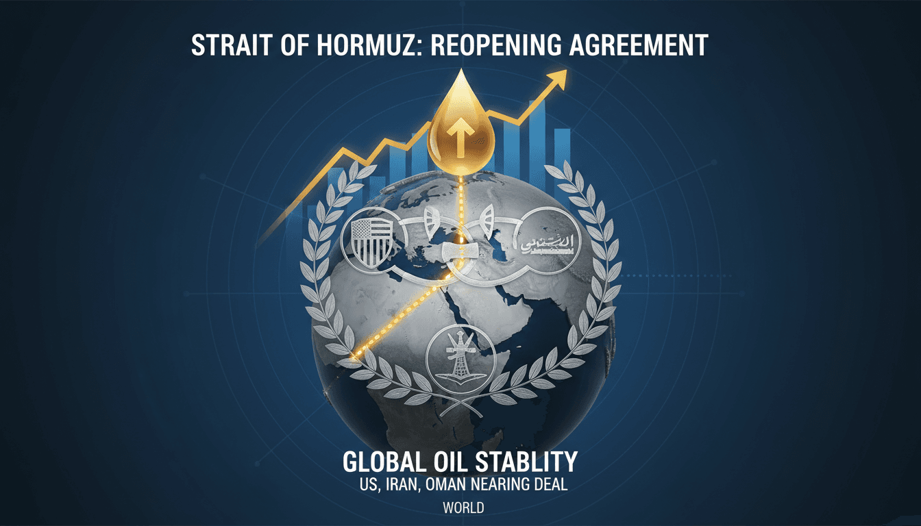 Map highlighting the Strait of Hormuz and its significance in global oil trade.