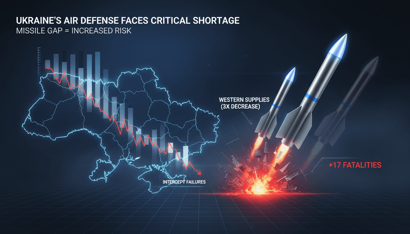Ukrainian air defense systems under strain from missile shortages