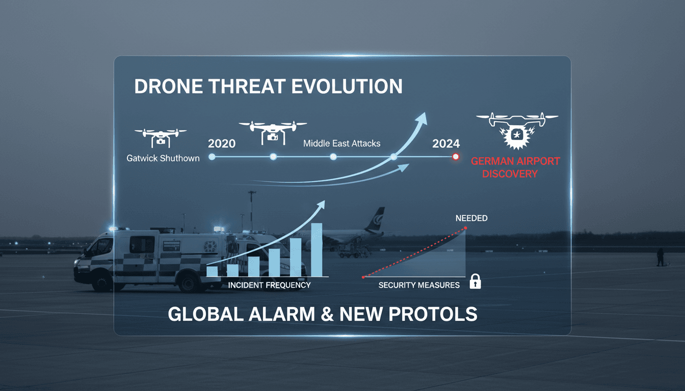 Explosives-laden drone discovered at a German airport