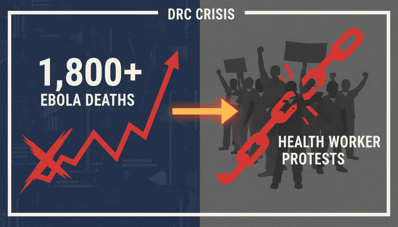 Health workers in DRC protesting for unpaid wages amid Ebola outbreak