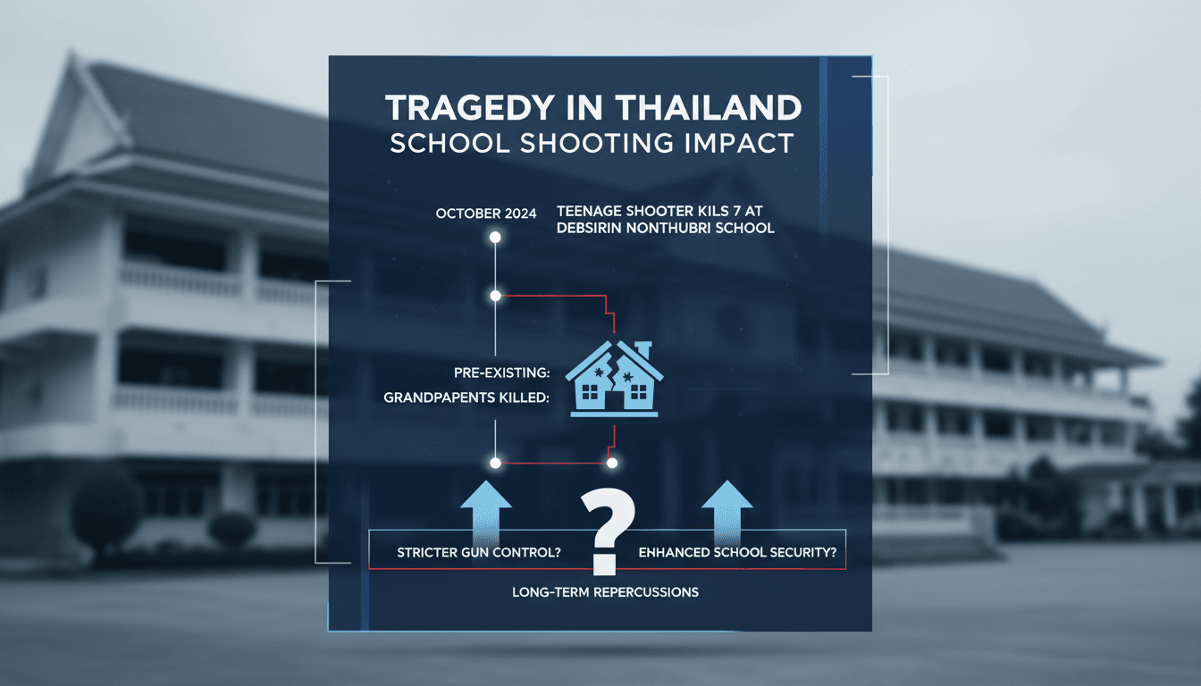 Scene of the tragic shooting at Debsirin Nonthaburi School in Thailand.