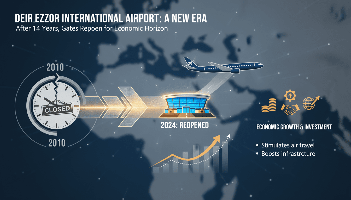 Deir Ezzor International Airport welcoming its first flight after 14 years.
