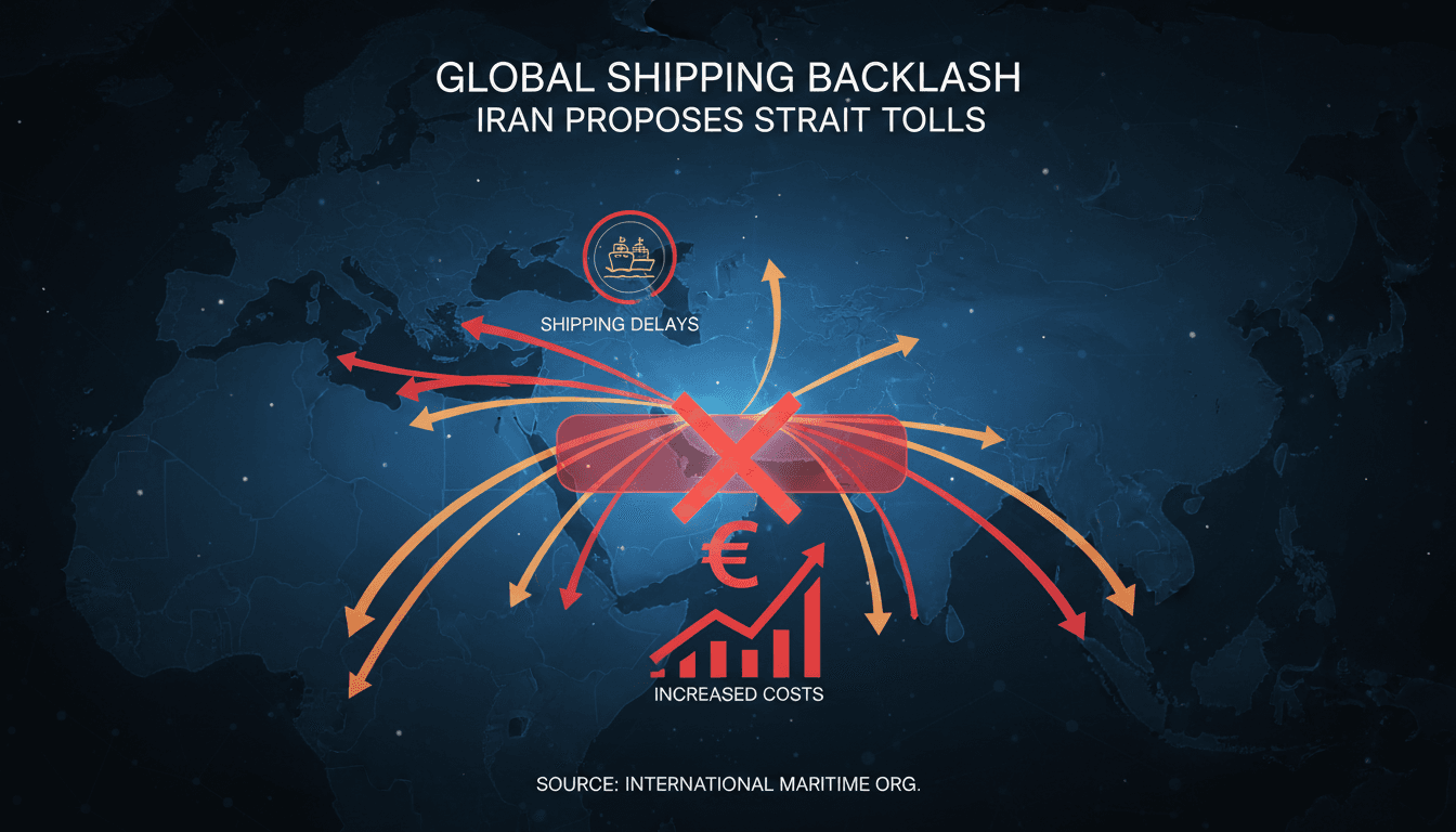 Ships navigating the Strait of Hormuz, a critical global trade route.