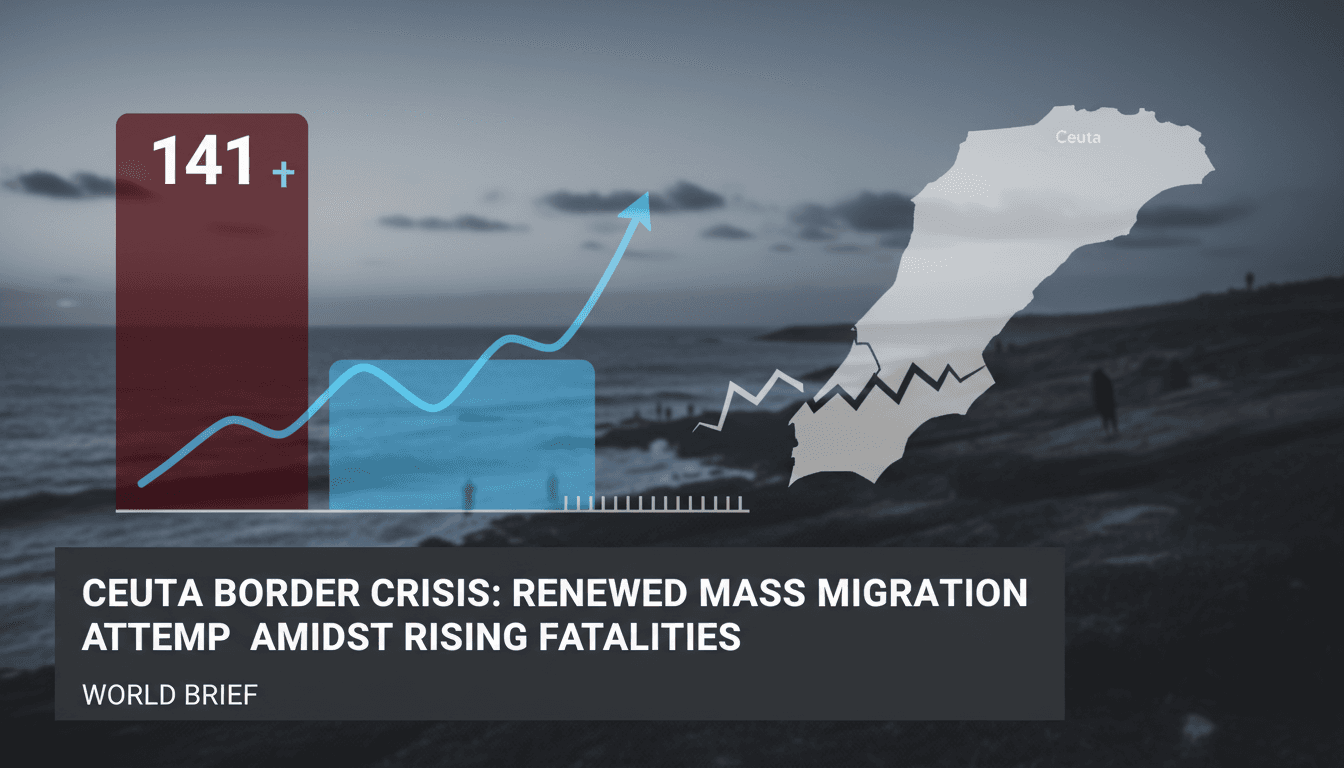 Migrants attempting to cross into Ceuta from Morocco