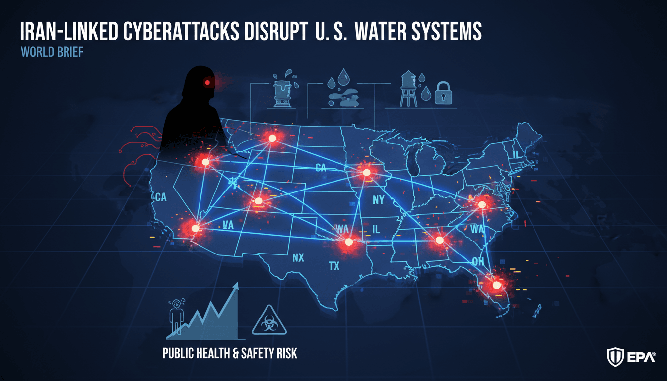 Cybersecurity threats to U.S. water systems from Iranian hackers