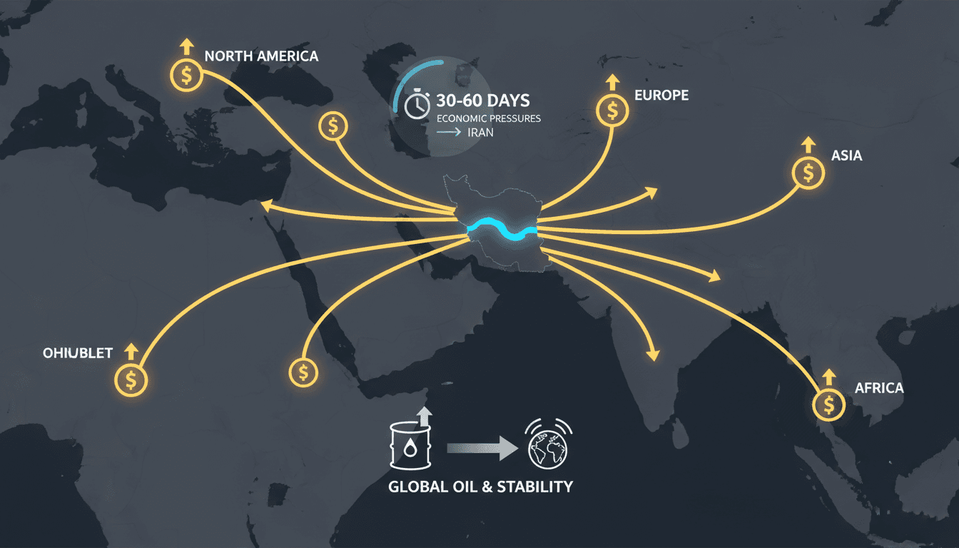 Map highlighting the Strait of Hormuz and its significance in global oil shipping.