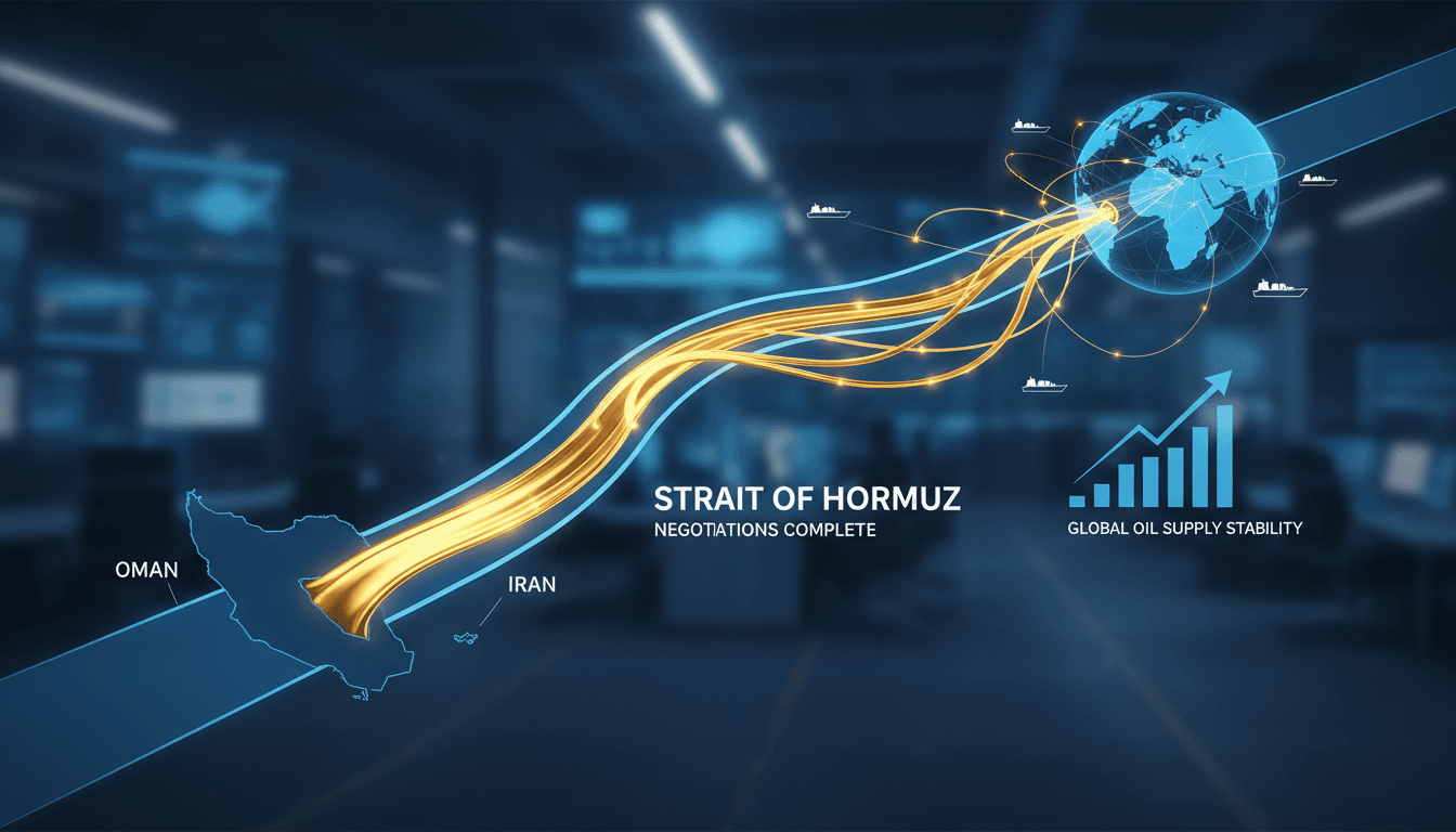 Map showing the Strait of Hormuz and its importance to global oil supply.