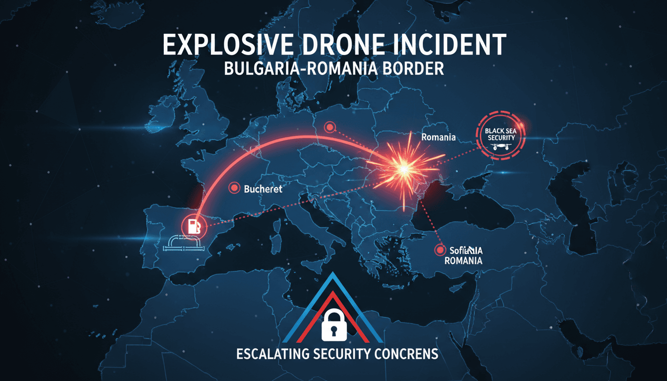 A drone explosion near a gas pipeline in Bulgaria raises security concerns.