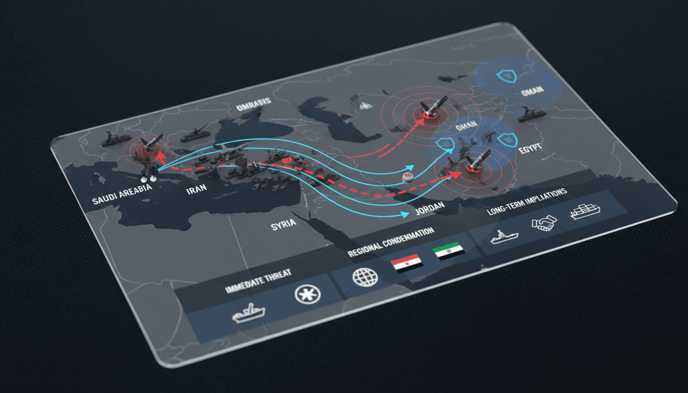 Map of the Strait of Hormuz highlighting shipping routes and military presence.
