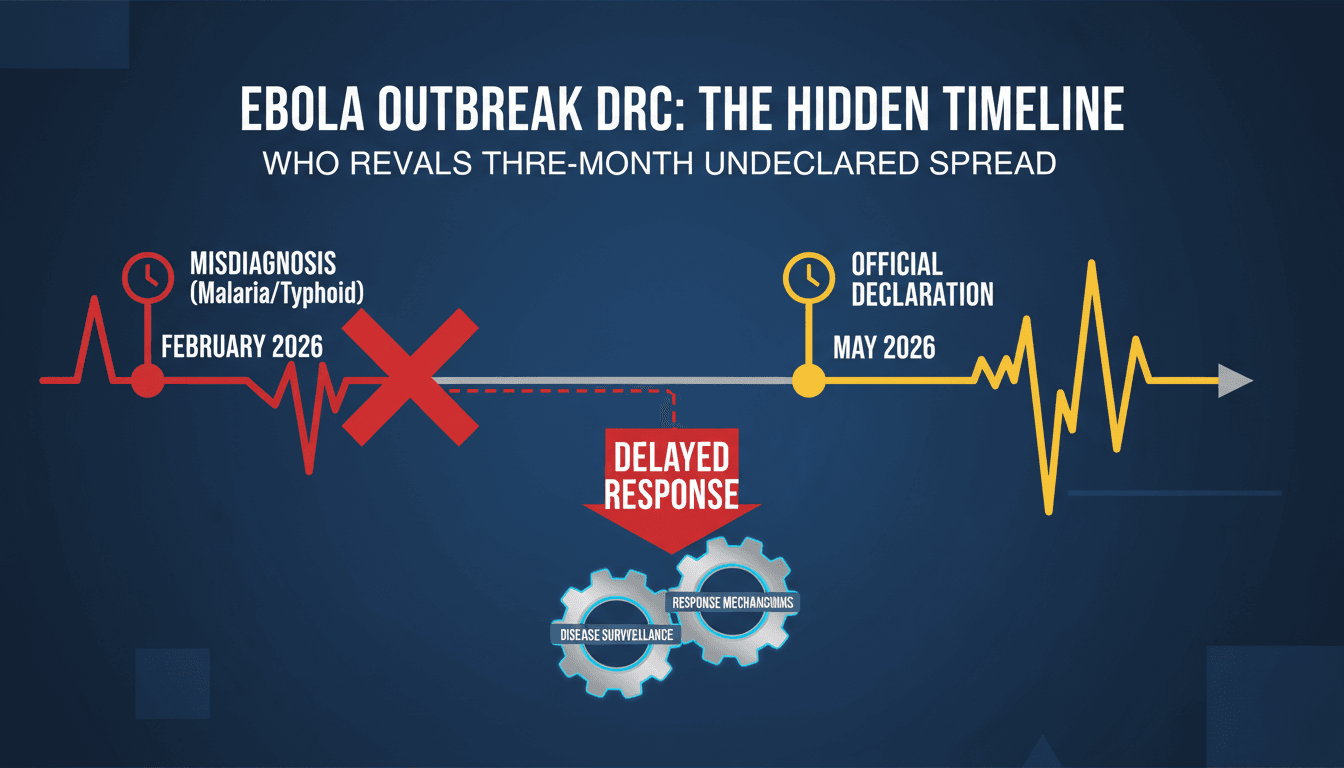 Map showing the timeline and impact of the Ebola outbreak in the DRC.