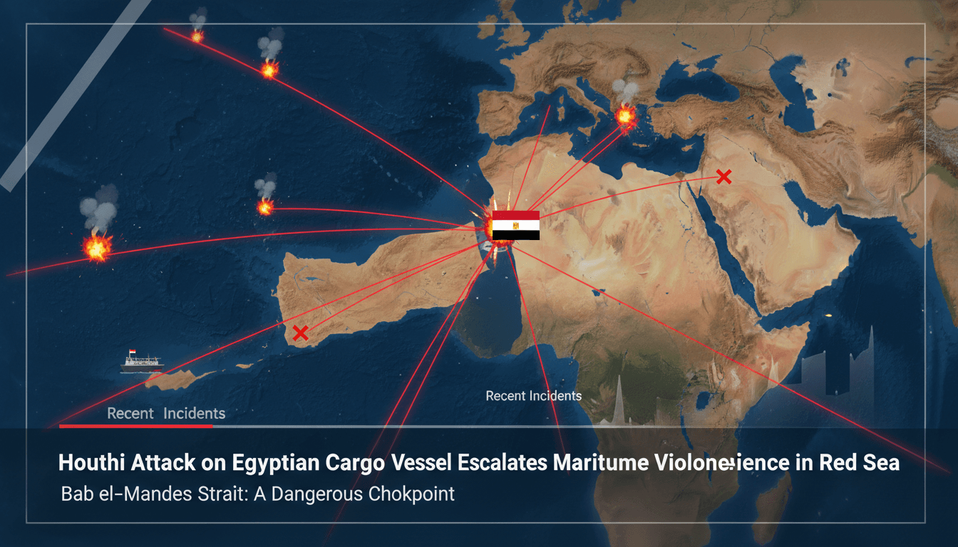 Houthi attack on Egyptian cargo vessel in the Red Sea