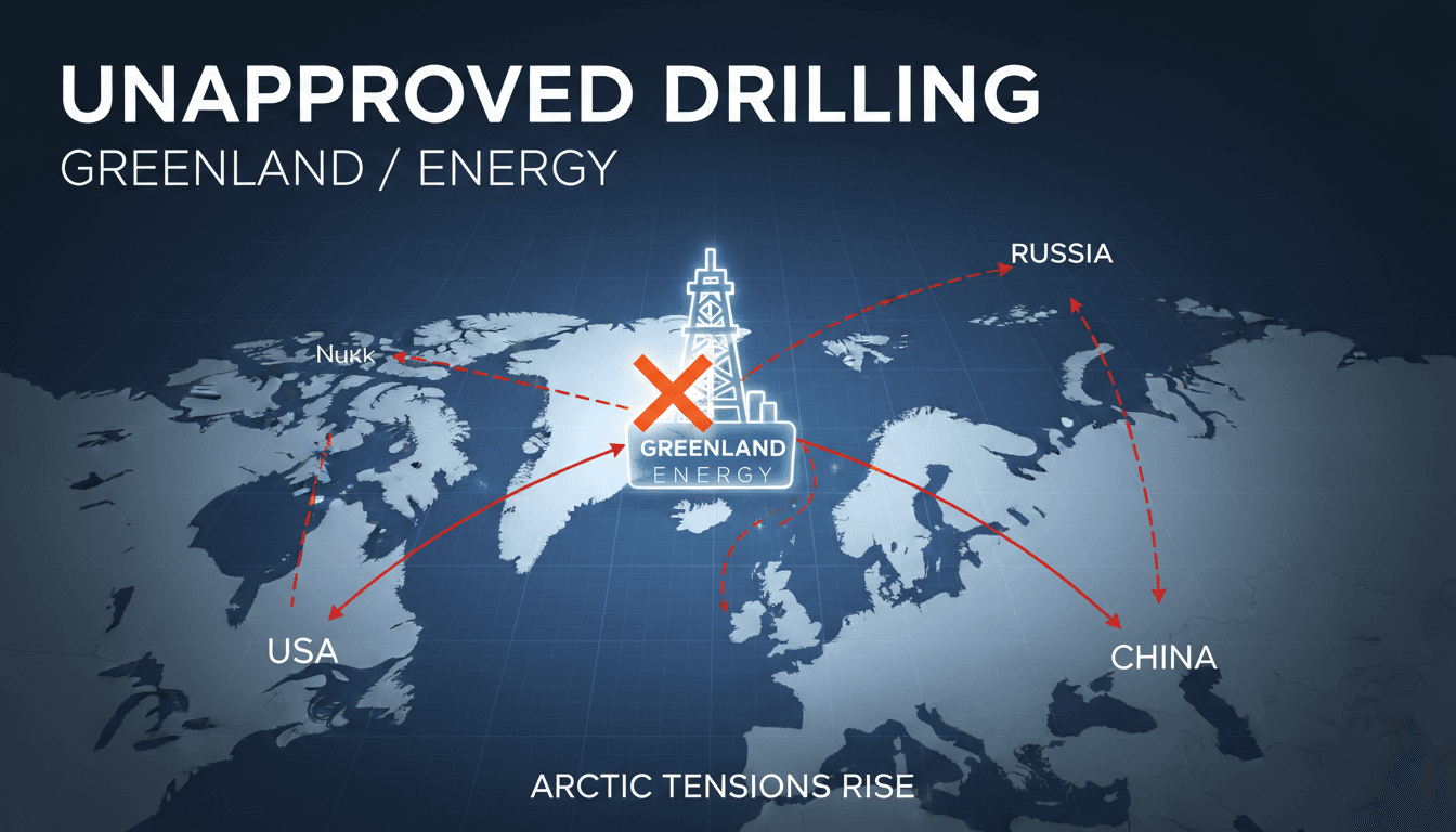 Greenland Energy drilling equipment on the east coast of Greenland