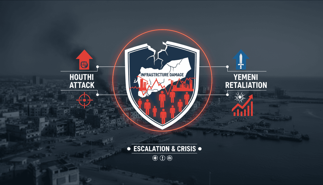 Damage to civilian infrastructure in Al-Mokha following Houthi attack