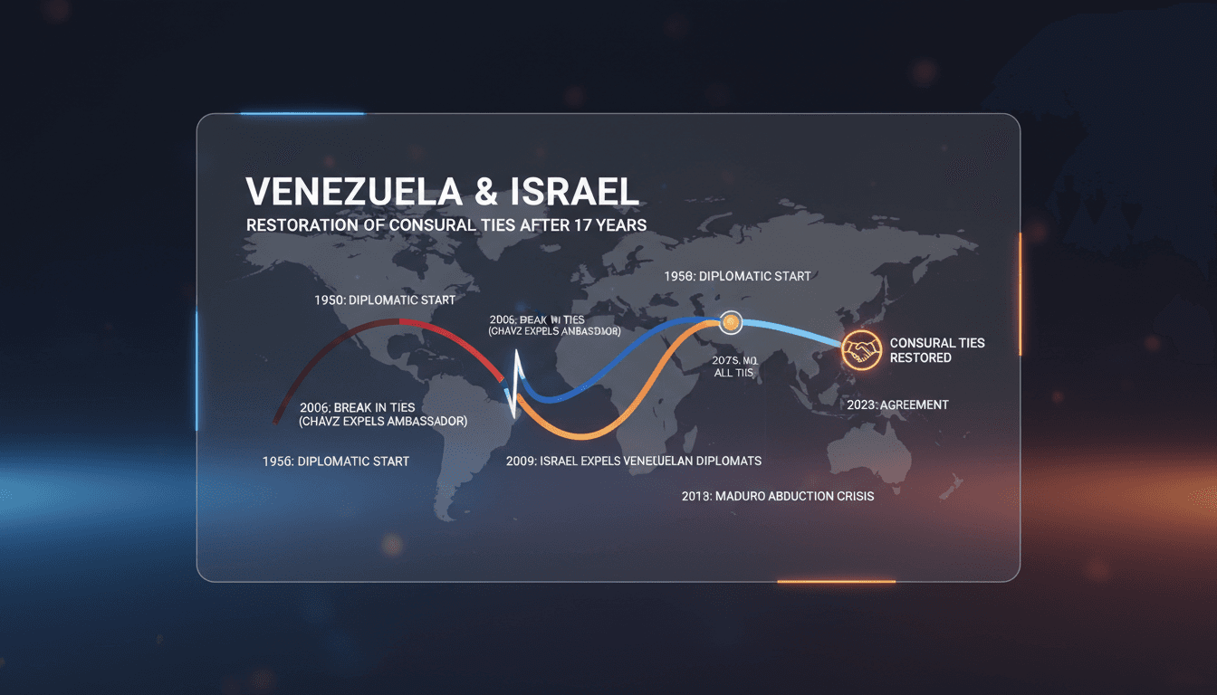 Venezuelan and Israeli flags symbolizing restored diplomatic relations