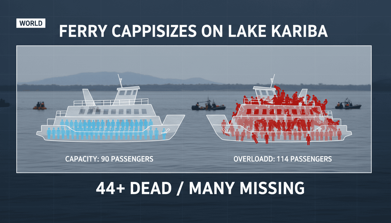 Rescue operations underway after ferry capsizes on Lake Kariba