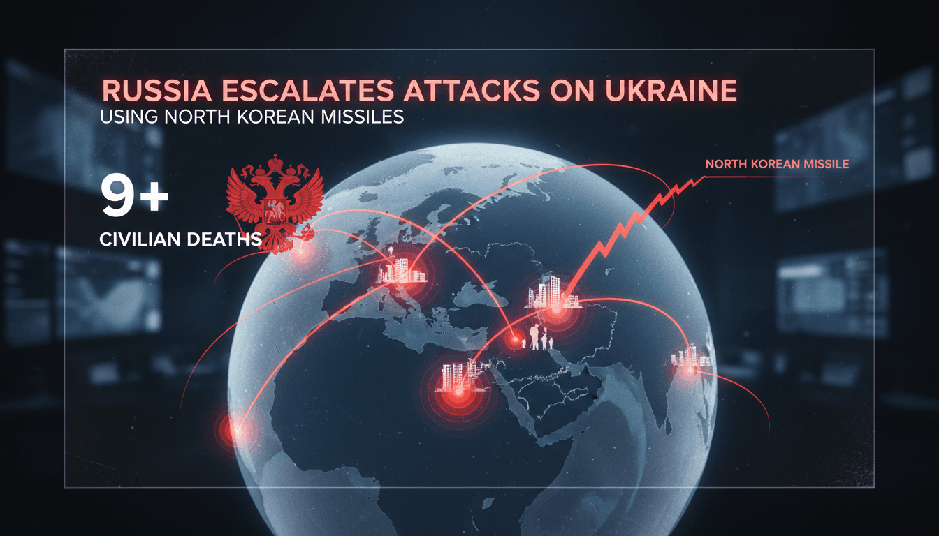 Map showing missile strike locations in Ukraine and civilian impact