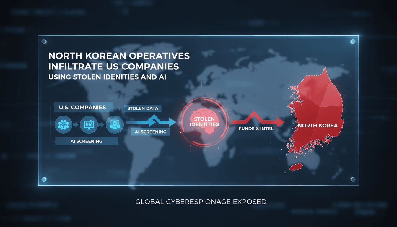 North Korean operatives using AI and stolen identities to infiltrate U.S. companies.