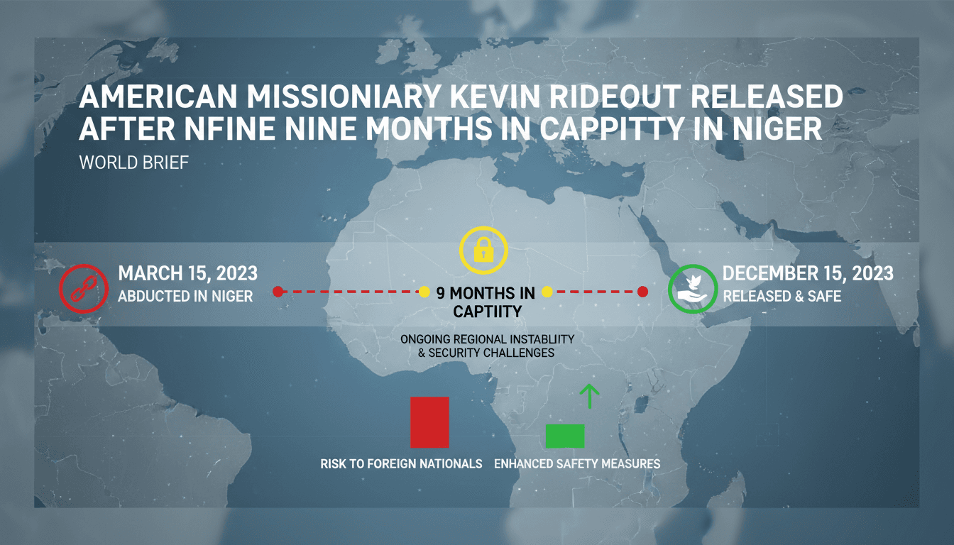 American missionary Kevin Rideout released after nine months in captivity in Niger