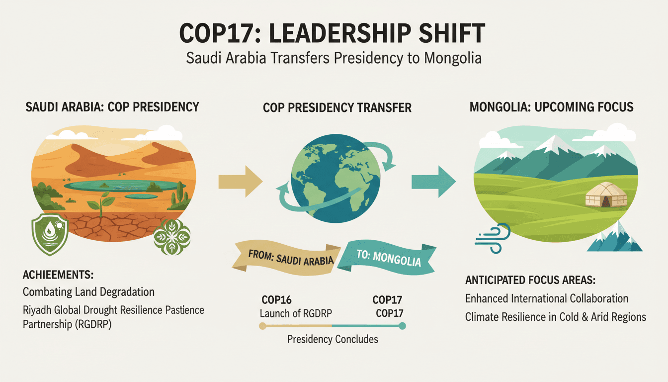Saudi Arabia transfers COP presidency to Mongolia at COP17