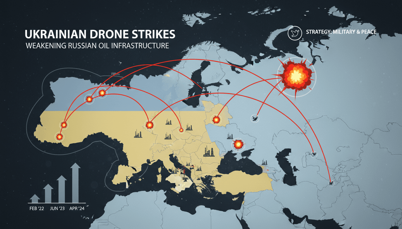 Ukrainian drone strike on Russian oil refinery 800 miles from border