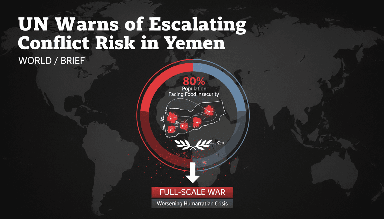 A map highlighting conflict zones and humanitarian needs in Yemen.