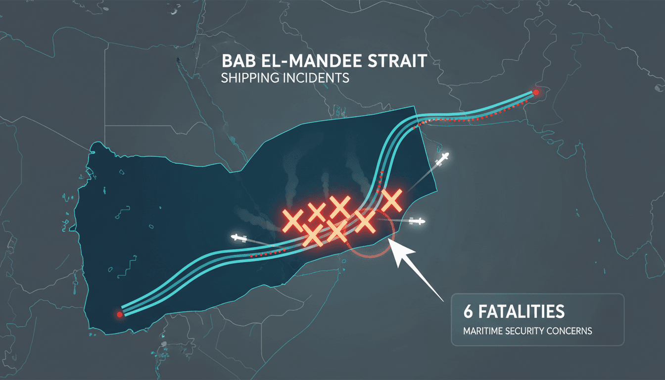 Houthi missile attack on commercial vessel in Bab el-Mandeb Strait