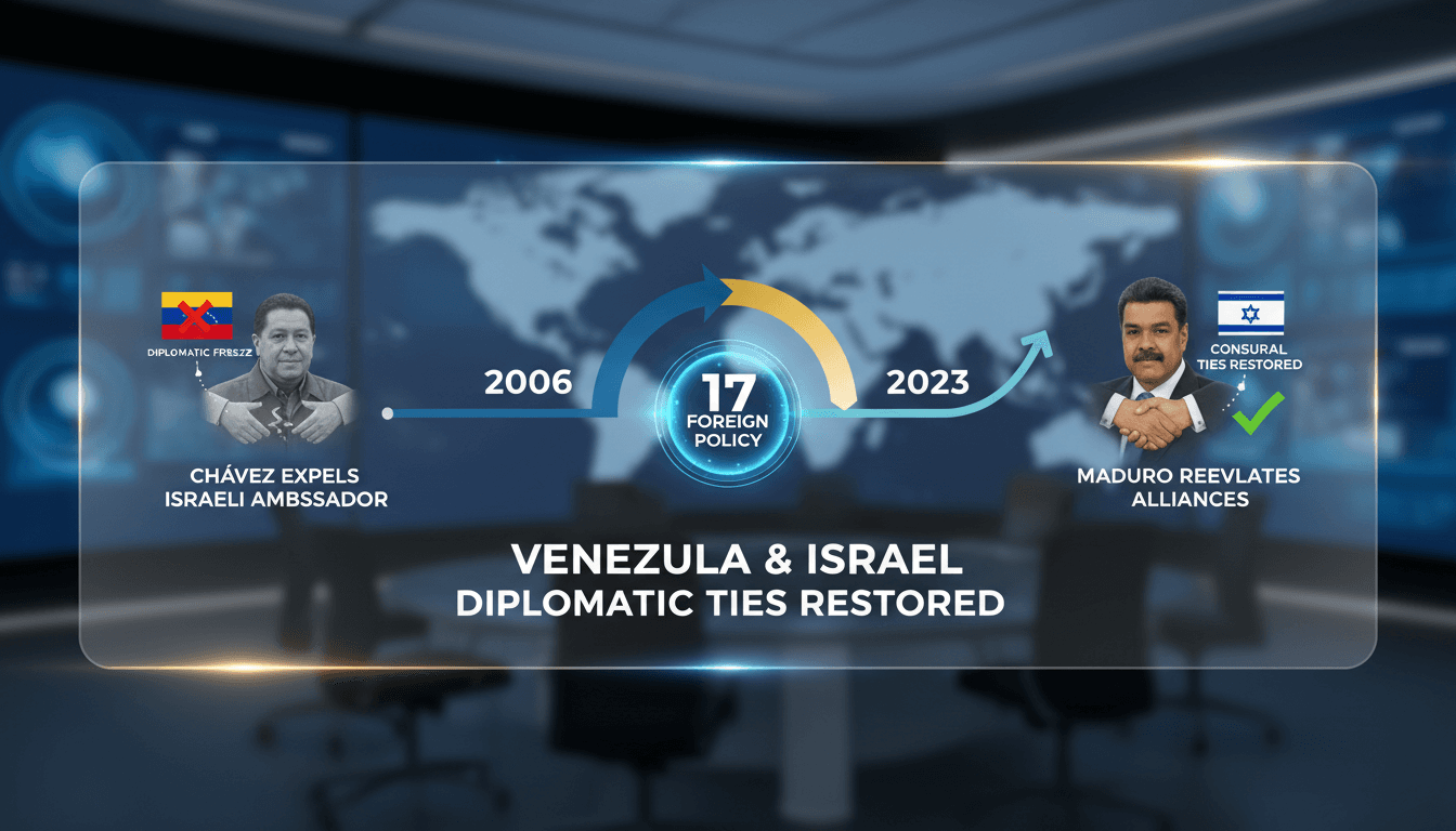 Venezuela and Israel flags symbolizing restored diplomatic relations