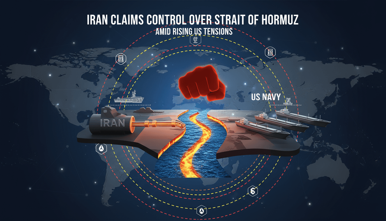 Map highlighting the strategic Strait of Hormuz and its significance in global oil trade.