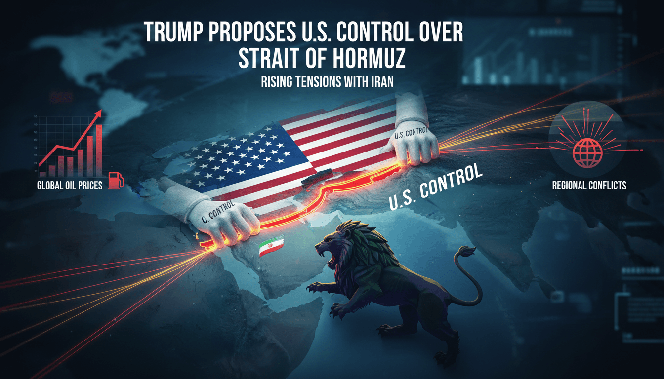 President Trump discussing U.S. control over the Strait of Hormuz