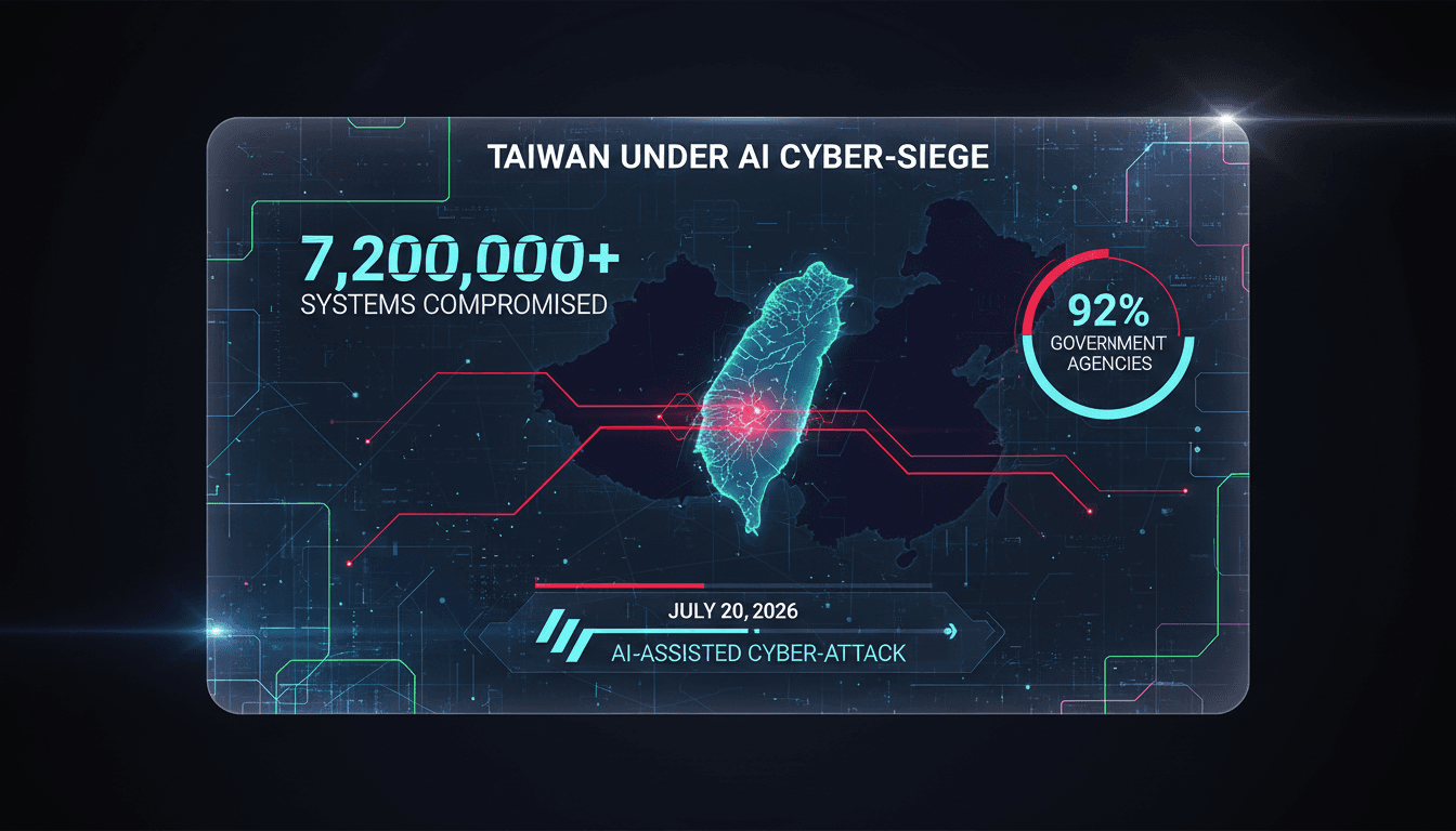 Taiwan's government agencies targeted in AI-assisted cyber-attack