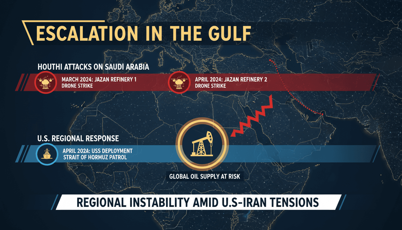 Houthi drone attack on Aramco refinery in Saudi Arabia
