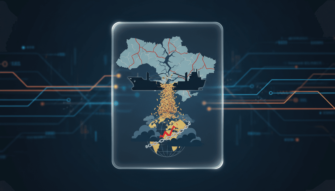 Map highlighting the Black Sea region and key maritime routes affected by the conflict.