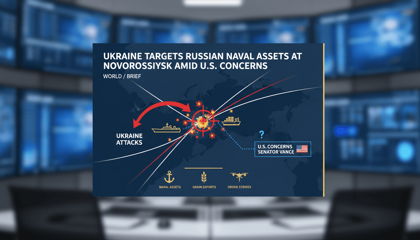 Ukrainian military actions at Novorossiysk impacting grain exports and regional stability.