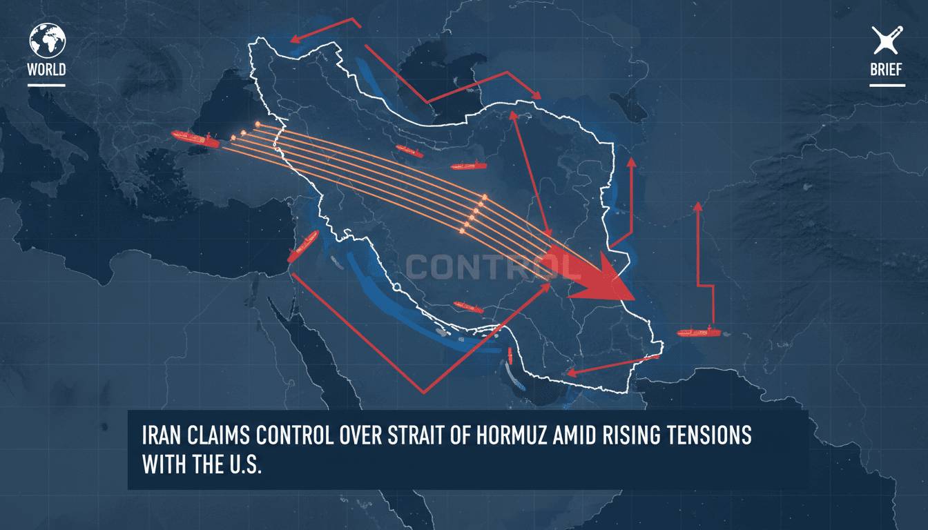 Map of the Strait of Hormuz highlighting oil shipping routes and military presence.