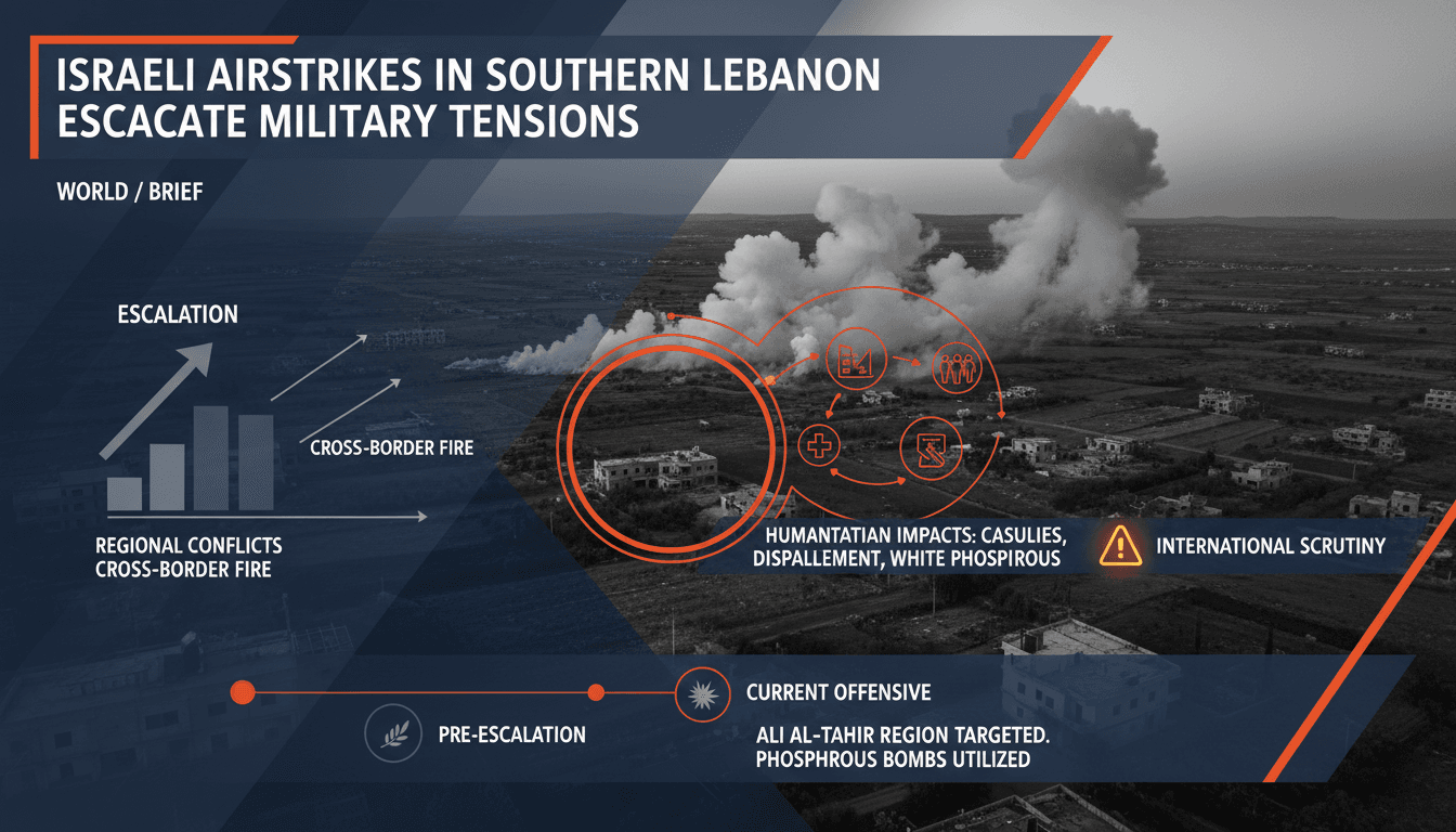 Israeli airstrikes in southern Lebanon with military implications