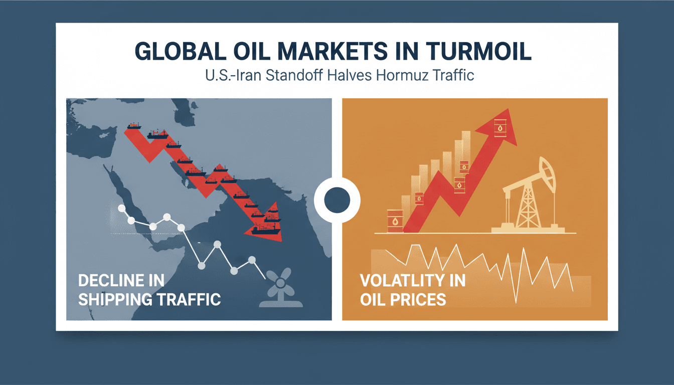 U.S.-Iran tensions affecting oil shipping routes in the Strait of Hormuz