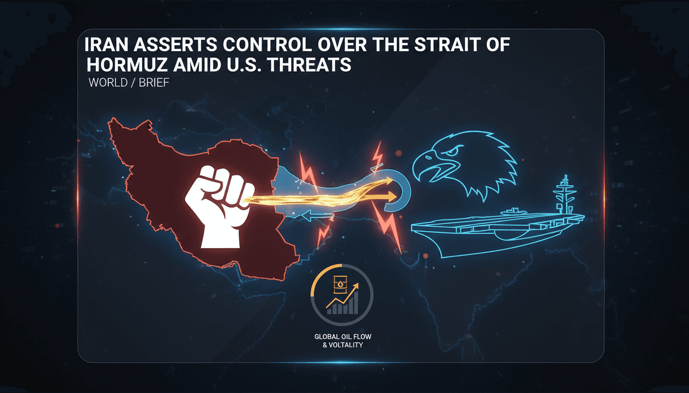 Map highlighting the Strait of Hormuz and its significance in global oil trade.