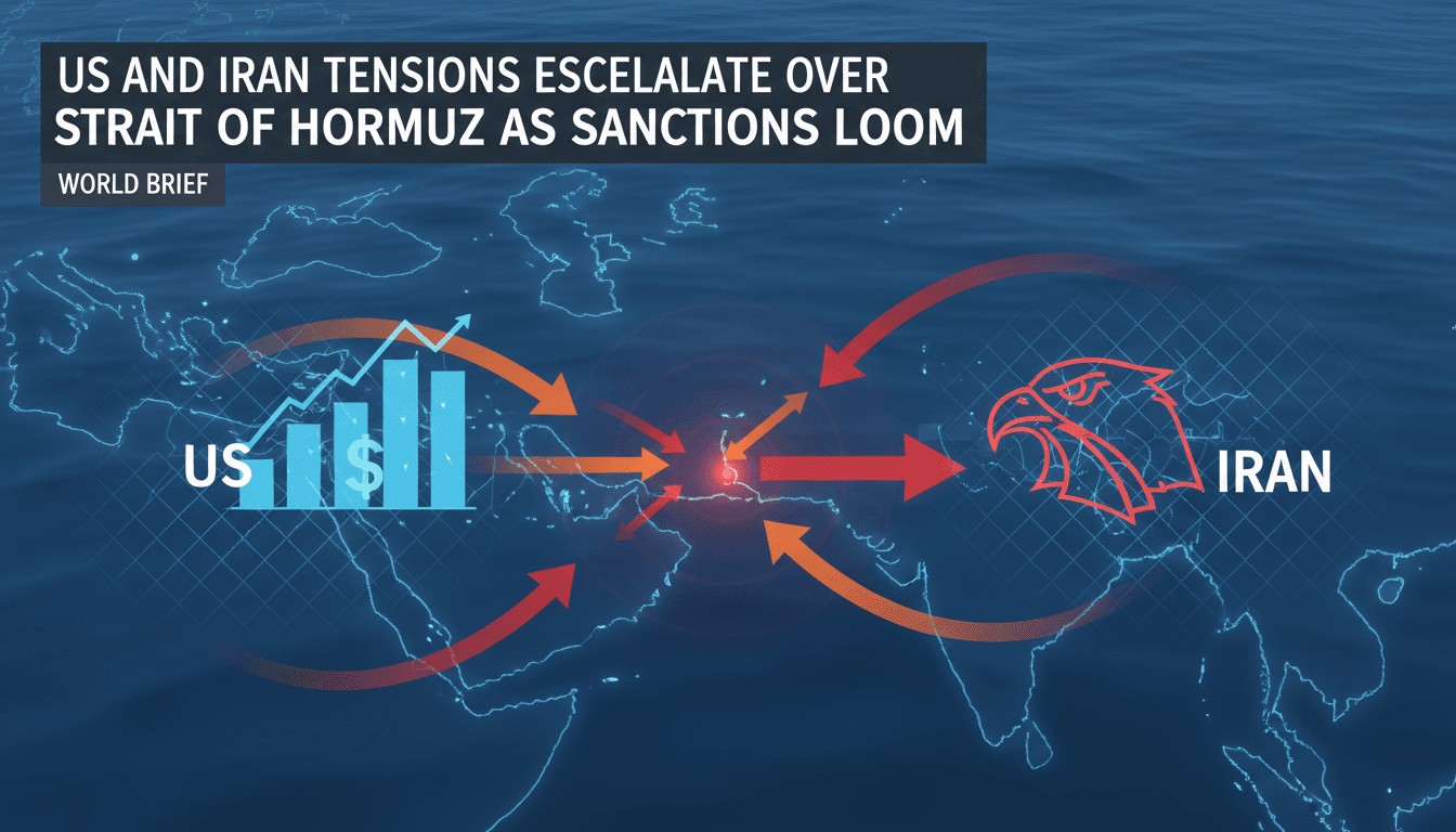 Map highlighting the strategic Strait of Hormuz and its significance in global oil transport.