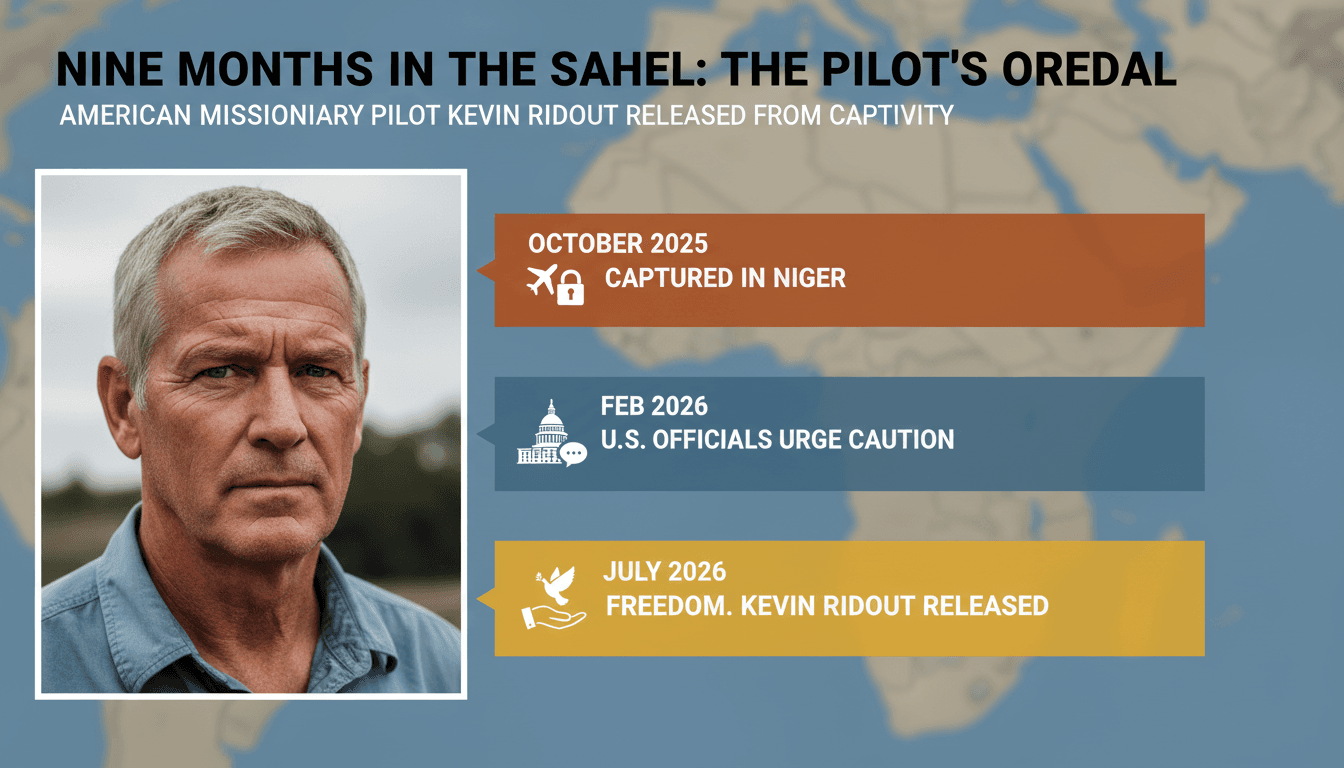 American missionary pilot Kevin Rideout released after nine months in captivity in Niger