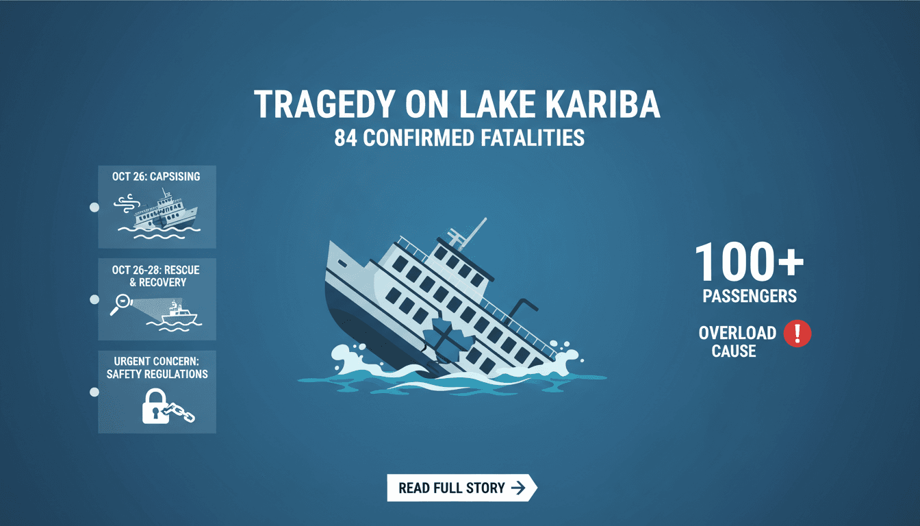 Rescue operations on Lake Kariba following the ferry capsizing tragedy.