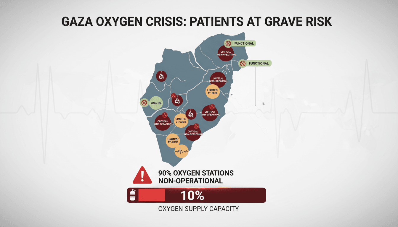 Patients in Gaza facing oxygen supply shortages and health risks