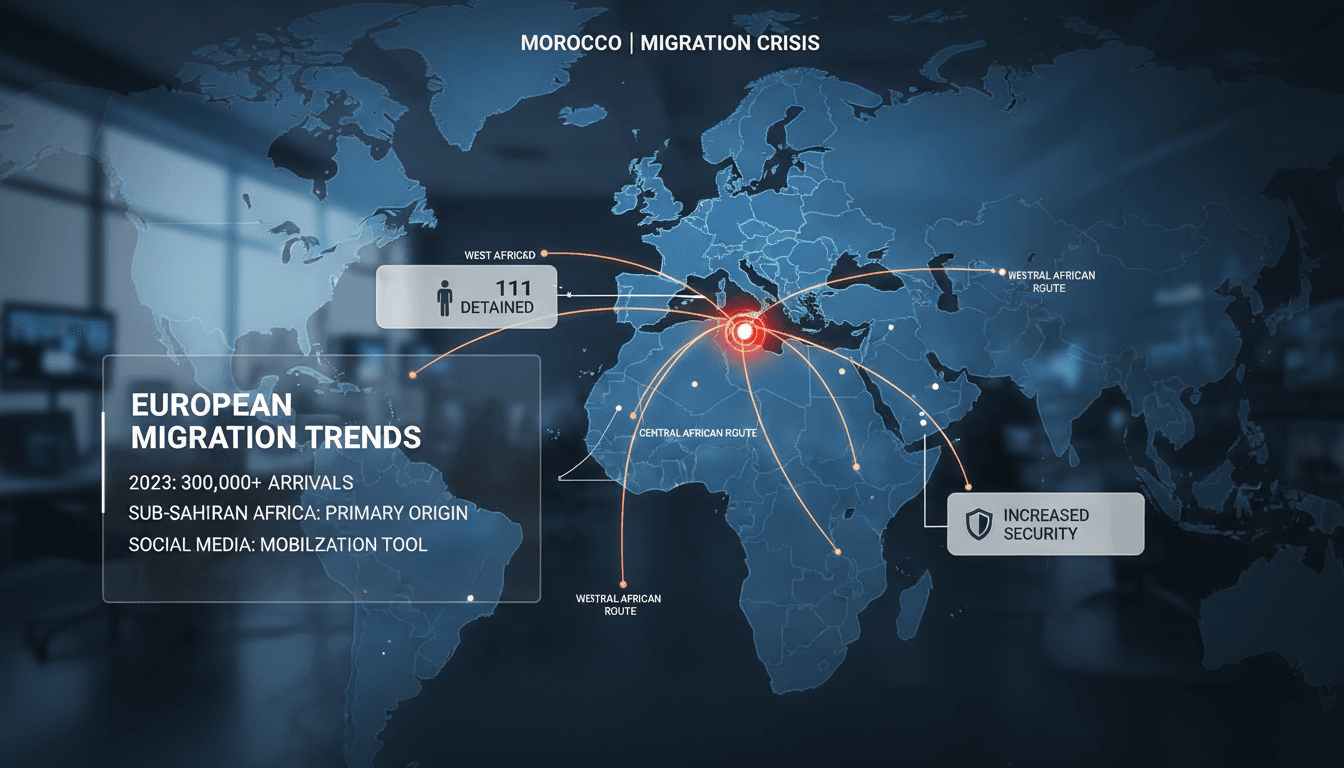 Moroccan authorities detain irregular migrants near Ceuta